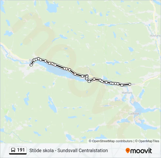 191 Bus Line Map