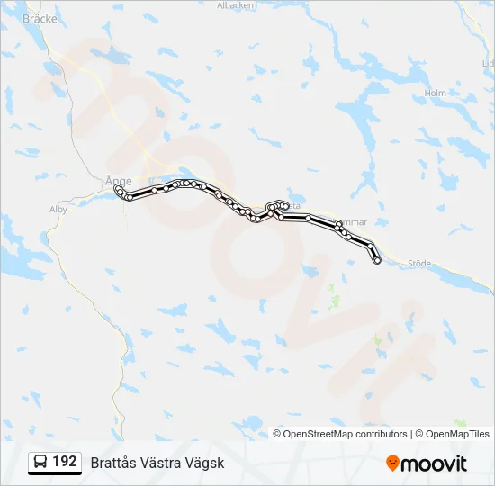 192 Bus Line Map