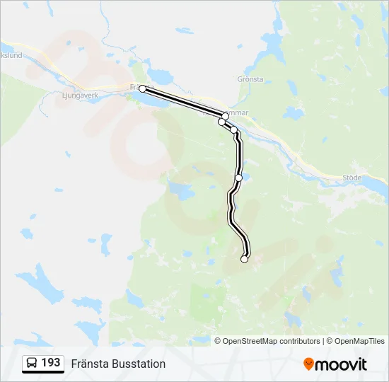 193 Bus Line Map