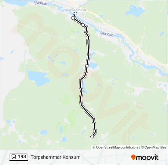 193 Bus Line Map