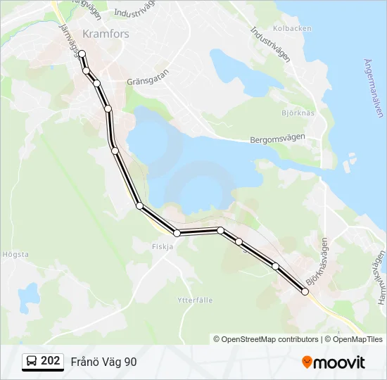202 Bus Line Map