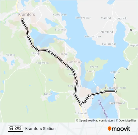 202 Bus Line Map