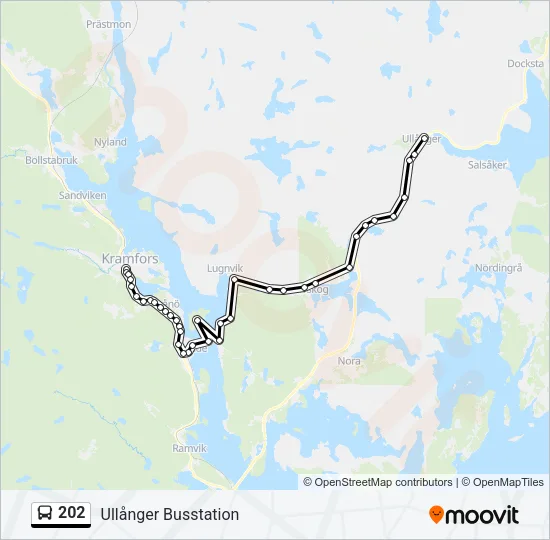 202 Bus Line Map