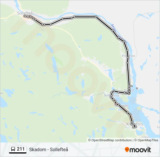 211 Bus Line Map