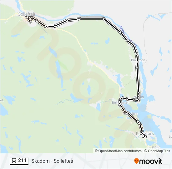 211 Bus Line Map