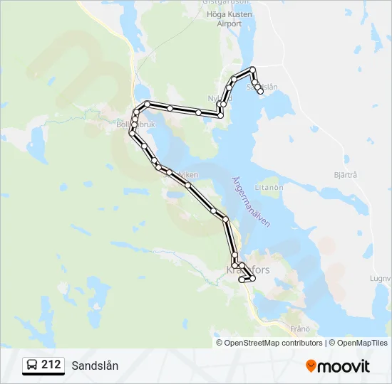212 Bus Line Map