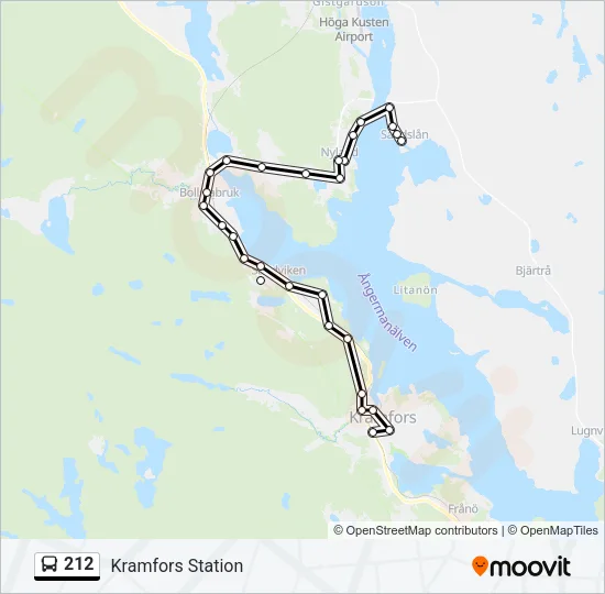 212 Bus Line Map