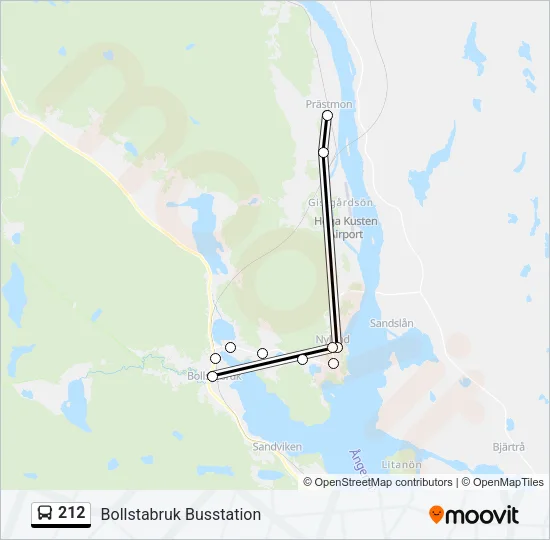 212 Bus Line Map