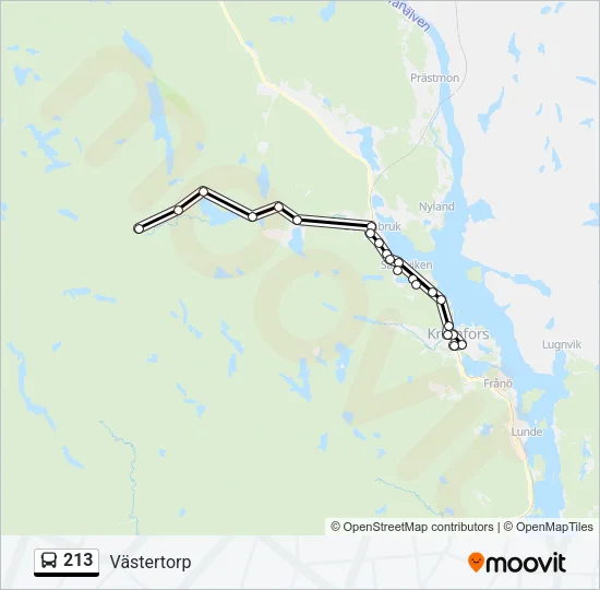 213 Bus Line Map