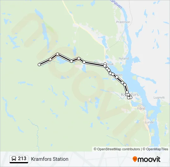 213 Bus Line Map