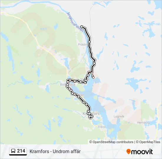 214 Bus Line Map