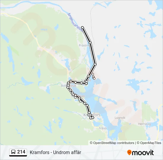 214 Bus Line Map