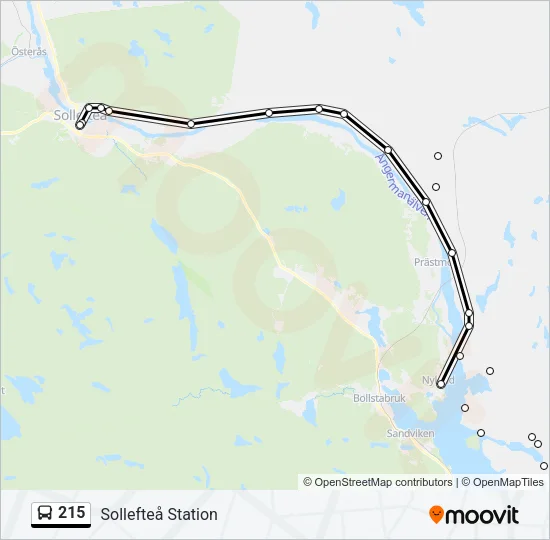215 Bus Line Map