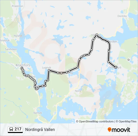 217 Bus Line Map