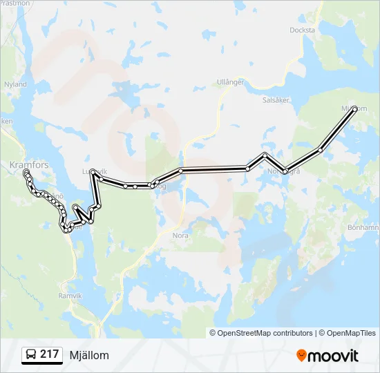 217 Bus Line Map