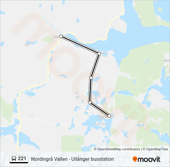 221 Bus Line Map