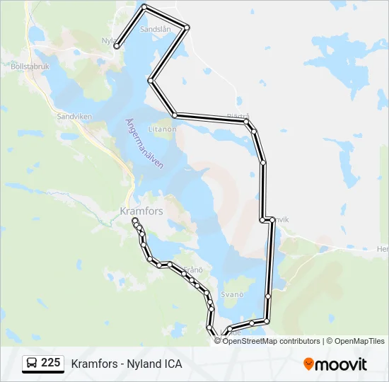 225 Bus Line Map