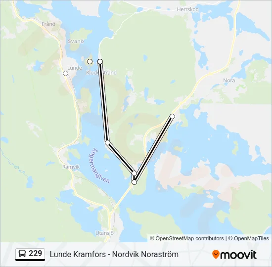 229 Bus Line Map