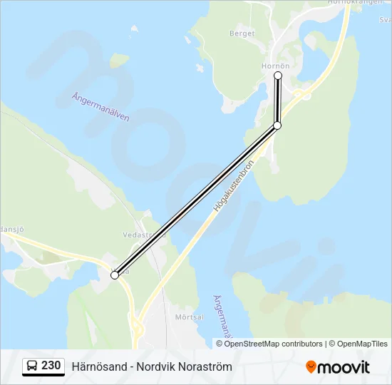230 Bus Line Map
