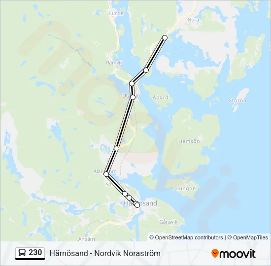 230 Bus Line Map