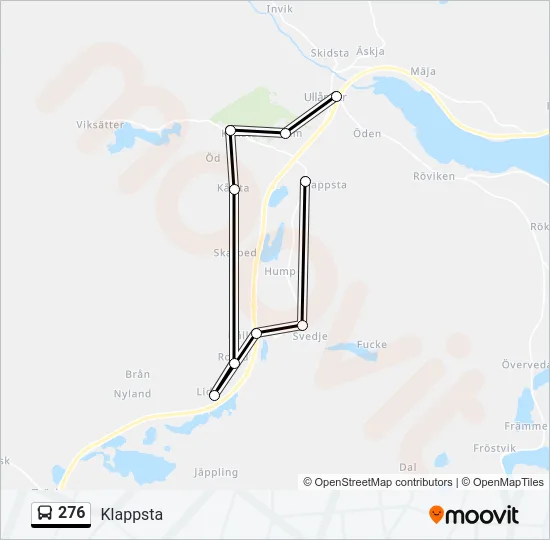 276 Bus Line Map