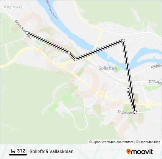 312 Bus Line Map
