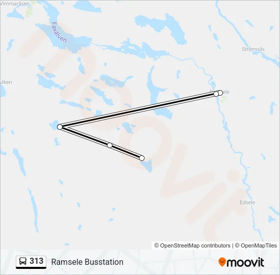 313 Bus Line Map