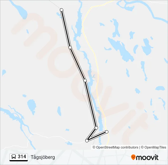 314 Bus Line Map