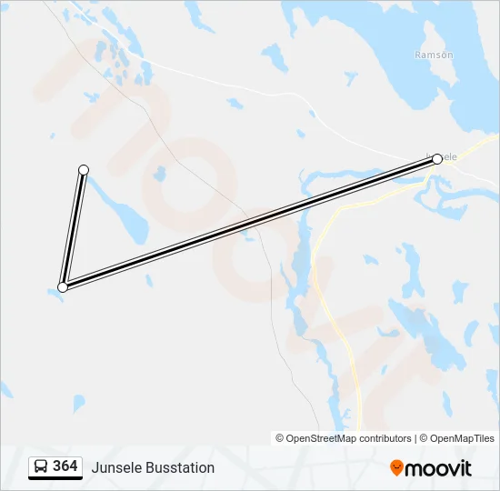 364 Bus Line Map