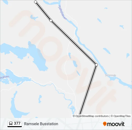377 Bus Line Map