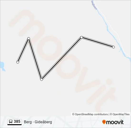385 Bus Line Map