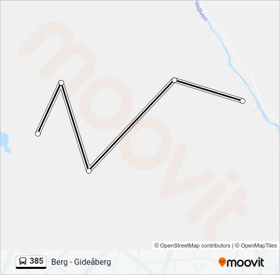 385 Bus Line Map
