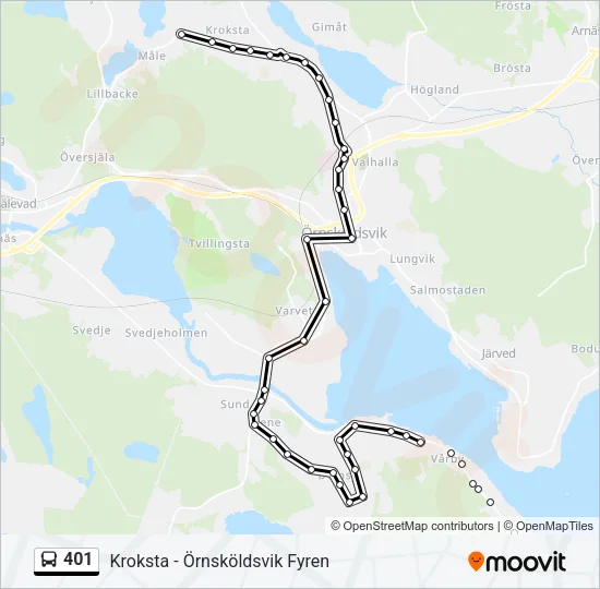 401 Bus Line Map