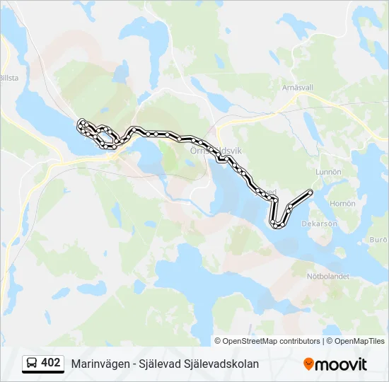 402 Bus Line Map