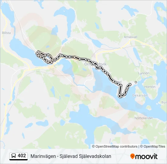 402 Bus Line Map