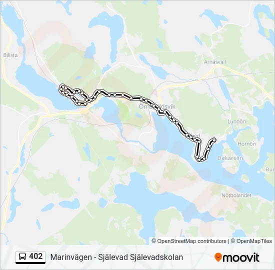 402 Bus Line Map