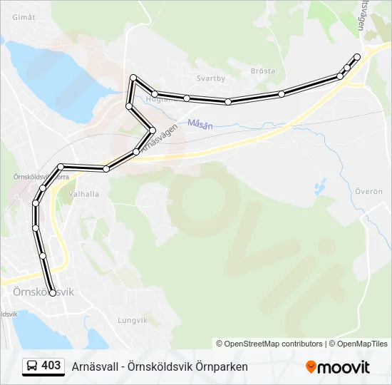 403 Bus Line Map