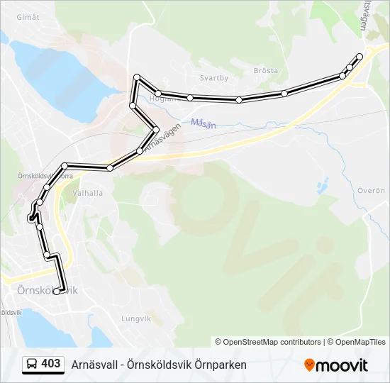 403 Bus Line Map