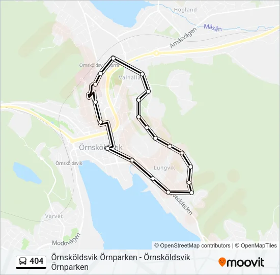 404 Bus Line Map