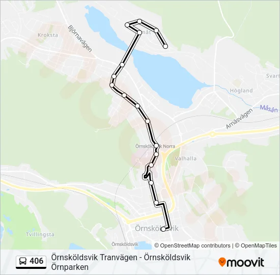 406 Bus Line Map