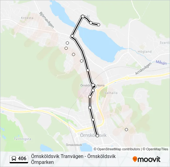 406 Bus Line Map