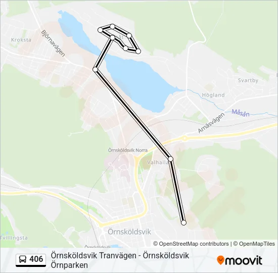 406 Bus Line Map