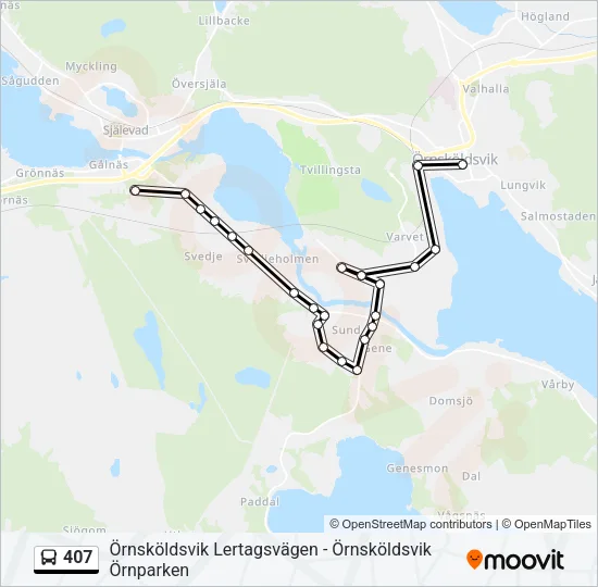 407 Bus Line Map