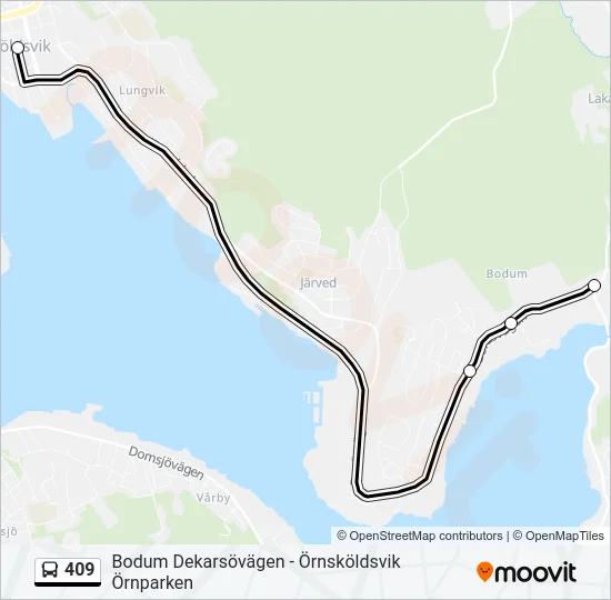 409 Bus Line Map