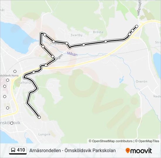 410 Bus Line Map