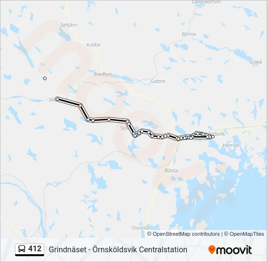 412 Bus Line Map