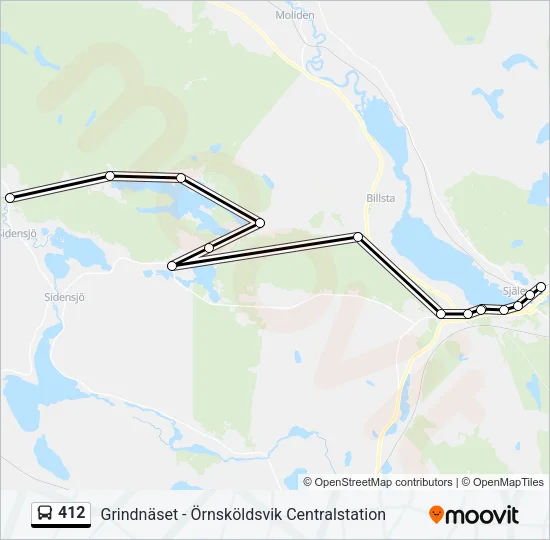 412 Bus Line Map
