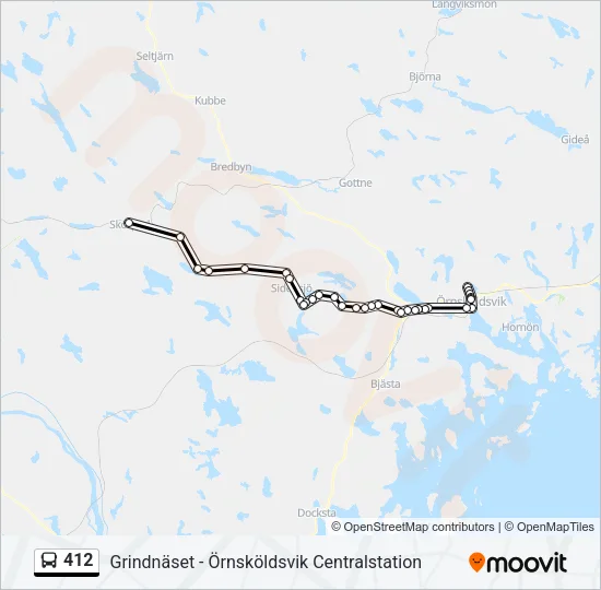 412 Bus Line Map