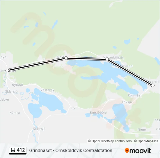 412 Bus Line Map