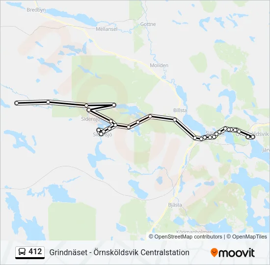412 Bus Line Map